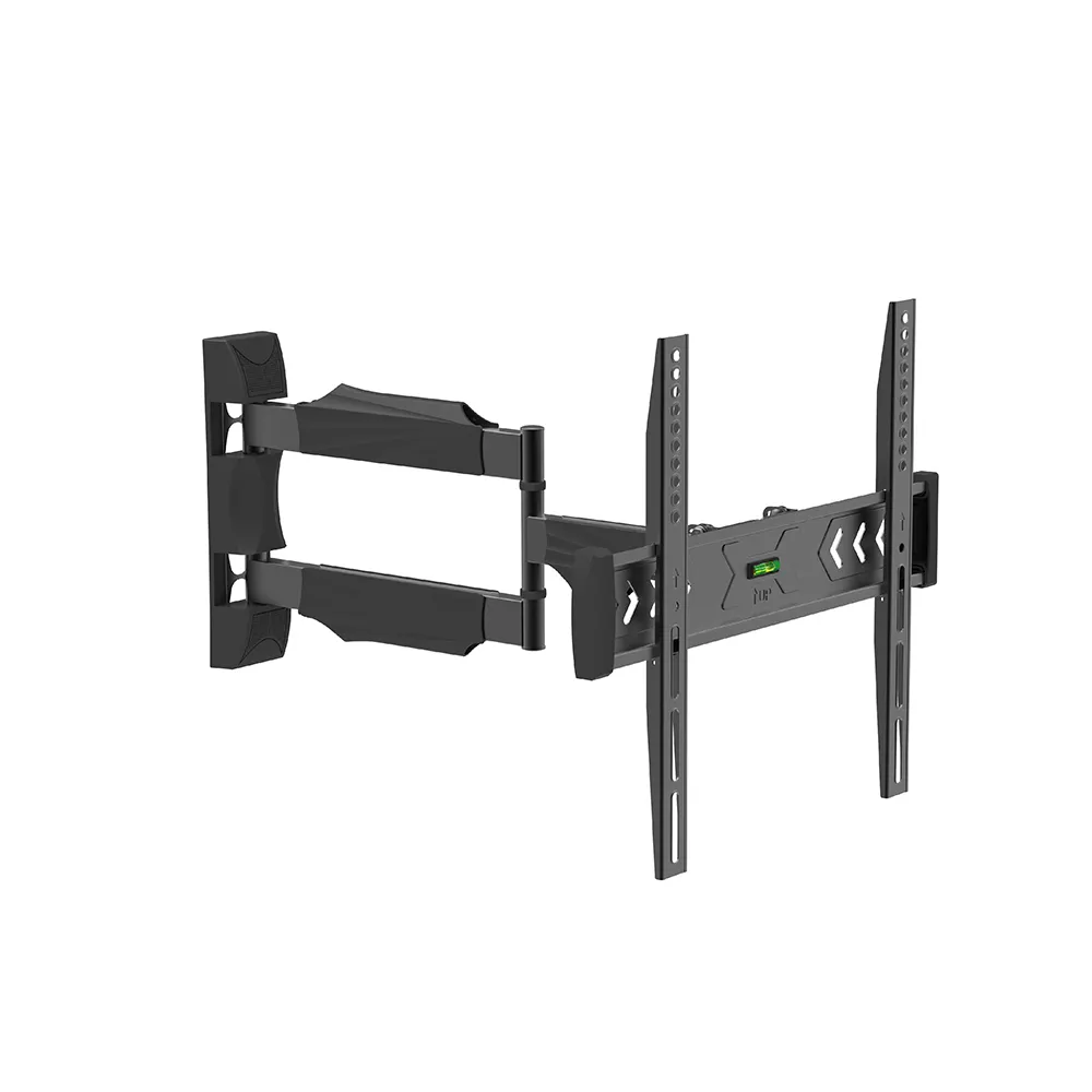 Charmount Pemasangan TV dinding gerak penuh, dudukan TV braket miring warna hitam 26 "-55"