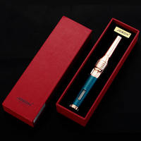 Briquet torche long en alliage de zinc, réglable, rotatif, verrouillable, à flamme jet, rechargeable au gaz butane, pour allumer les cigares, design minimaliste