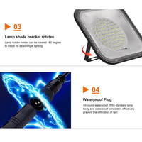 100W/150W/200W solaire pour projecteur LED lampes minières industrielles extérieures étanches éclairage anti-poussière pour une utilisation en usine