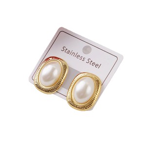 Boucles d'oreilles vintage en acier inoxydable texturé avec <span class=keywords><strong>pierre</strong></span> œil de tigre et turquoise pour femmes, bijoux de mode bohème européens en gros - Product Image 5