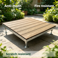 Kits de terrasses en bois composite WPC haute résistance pour aménagement paysager commercial, jardin et terrasse