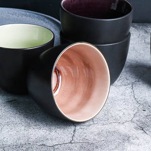 Tasse à thé en porcelaine chinoise, Mini ornements, rayures ménagères créatives, japonaise, forme ovale, style Vintage, <span class=keywords><strong>2023</strong></span> - Product Image 5