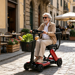 Air Travel Friendly 26kg Foldable <b>Mobility</b> <b>Scooter</b> Lightweight Portable <b>Scooter</b> with Dynamic Controller for Seniors - Product Image 1