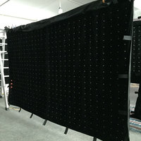 Ilumina tu Escenario Móvil: Cortina LED P10 de 2x2m para Fondo de Escenario, Cortina de Video LED, Cortina de Estrellas LED