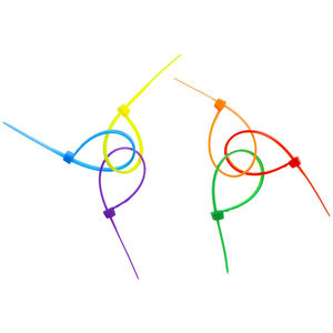 מלאי שחור ולבן pa66 עצמית נעילה עצמית כבל ניילון עניבות zip - Product Image 2