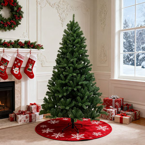 Árbol de Navidad Artificial Preiluminado con Tronco de Madera Real y Ramas Realistas - Product Image 2