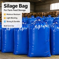 Sac de stockage d'ensilage robuste en PE pour maïs, herbe, fermentation, alimentation animale – Fabricant de sacs de stockage d'ensilage en plastique bleu
