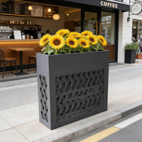 Jardinières rectangulaires grandes et creuses en acier galvanisé thermolaqué, résistantes à l'eau, durables, fabriquées directement en usine