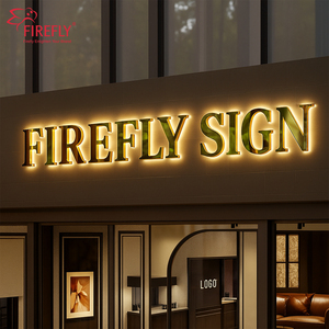 Tùy chỉnh thép không gỉ 3D <span class=keywords><strong>Backlit</strong></span> chữ đánh bóng vàng gương dấu hiệu LED chiếu sáng kênh thư logo cho doanh nghiệp quảng cáo - Product Image 2