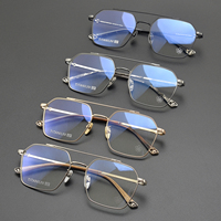 Lunettes de lecture unisexe Pilot en titane doré, légères, monture écaille de tortue, transparentes et tendance, pour hommes, livraison rapide