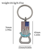 Statue de la liberté porte-clés en alliage de zinc métal pur américain Amsterdam Barcelone Singapour Munich Milan Séoul ouvre-bouteille porte-clés