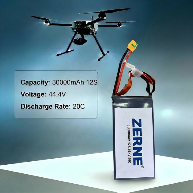 44.4V 12S 30000mAh 20C High Capacity Li-polymer Battery Pack for Heavy Lift Industrial Agriculture Drone