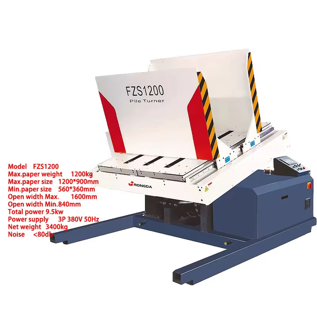 RONGDA FZS1200 Low Price Automatic Paper Folding Machine with Motor 1200kg Capacity