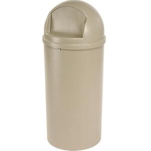 Cestino per rifiuti Marshal da 57 litri con coperchio a battente per uso esterno - Product Image 1