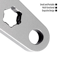 TGZUO Outil multifonction industriel premium en titane EDC, décapsuleur miniature, levier de levierage usiné CNC, clé hexagonale, équipement portable pour porte-clés