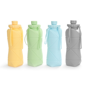 Creative Foldable <b>Sports</b> Water <b>Bottle</b> 800Ml Food Grade Silicone Reusable Outdoor Portable - Product Image 5
