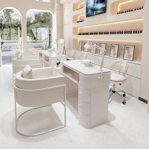 Muebles para Salón de Uñas, Mesa y Silla de Manicura de Diseño Moderno para Instalaciones de Belleza y Ocio, Mesa de Manicura - Product Image 1