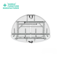 SK-ZDZ-G001 Offre Spéciale 4ft 5ft 6ft banquet table ronde pliante en plastique pour événements mariage table à manger ronde en plastique