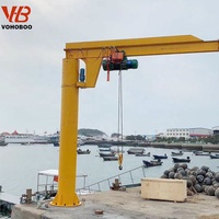 Grue à flèche à bras bon prix 500kg 1ton 2ton 3ton pour atelier de construction avec palan à chaîne électrique