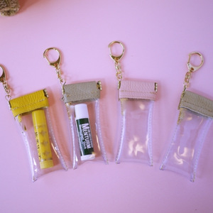 Japanese style transparent PVC lipstick storage <b>bag</b>, simple and portable <b>bag</b> hanger, <b>patchwork</b> makeup touch-up lipstick - Product Image 3