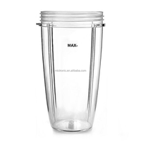 Blender Tasses 32OZ avec couvercle plat Compatible avec Nutribullets 600W 900W Blender Juicer Accessoire