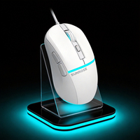 Souris de jeu optique filaire USB Sunrose G2PRO pour Mac PC 7200 DPI 6 boutons programmables lumière respiratoire RVB colorée