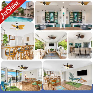 1stshine <span class=keywords><strong>พัด</strong></span>ลมเพดาน52นิ้วสวิตช์โซ่ดึงตกแต่งมอเตอร์ AC CE ROHS ABS <span class=keywords><strong>พัด</strong></span>ลมเพดาน5ใบ<span class=keywords><strong>พัด</strong></span>พร้อมไฟ - Product Image 6