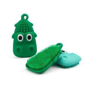 Champú de fábrica Ducha de pelo Lavado Masaje de piel seca Cepillo corporal de silicona Cepillos de baño Esponjas Depuradores - Product Image 5