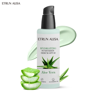 ETRUN ALISA Private Label naturale UV SPF 50 Aloe Vera idratante <span class=keywords><strong>crema</strong></span> <span class=keywords><strong>solare</strong></span> siero protezione <span class=keywords><strong>solare</strong></span> per il viso e il <span class=keywords><strong>corpo</strong></span> - Product Image 1
