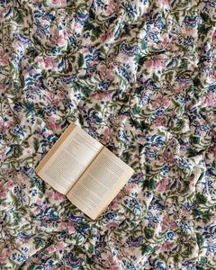 Reversible Cotton Quilt Yellow Blue Pink Block Print Boho Bed Cover King Comforter Soft All Season - Product Image 4