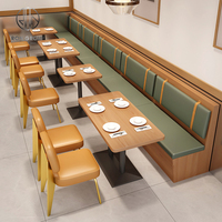 Café-restaurant restauration rapide carré commercial café bois cuir restaurant banc canapé meubles stand siège table et ensemble de chaises
