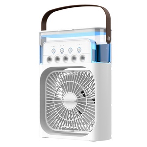 Five-Hole Small <b>Fan</b> for Office Student Dormitory Strong Wind with Light Humidify Function for Household Use - Product Image 1
