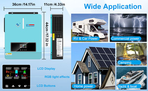อินเวอร์เตอร์ไฮบริดพลังงานแสงอาทิตย์ CNswipower <span class=keywords><strong>SRC</strong></span> 4000VA 3600W คลื่นไซน์บริสุทธิ์ 120A MPPT 24VDC 120VAC สำหรับเครื่องชาร์จพลังงานแสงอาทิตย์ - Product Image 5