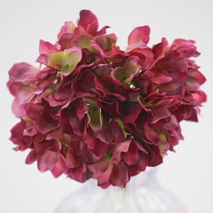 Echt Aussehende Hortensien Kunstblumen mit Feuchtigkeitsspendender Haptik Hochzeitsdekoration Brautparty-Arrangement Lebensechter Heimstrauß - Product Image 4