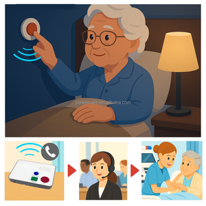 Sistema de Llamada de Emergencia para <span class=keywords><strong>Personas</strong></span> <span class=keywords><strong>Mayores</strong></span> - Localizador Inalámbrico 4G con Monitoreo de Salud, Botón de Pánico Grande para Hospitales, Residencias y Hogares - Product Image 6