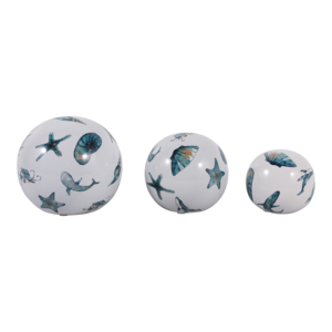 Sfere Decorative in Ceramica Stoneware Stile Nautico per Arredamento Casa, Bagno, Ufficio, Soggiorno e Esposizione su Scaffale - Product Image 1