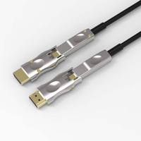 Cable Óptico Activo de Alta Velocidad AOC Negro con Blindaje de Fibra Óptica y PVC, HDTV 2.0, Garantía de 12 Meses, 2M-300M, para Proyector