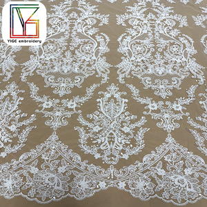 Tela de Encaje <span class=keywords><strong>Guipur</strong></span> Ecológica en Oferta, Tela de Encaje Africana con Lentejuelas <span class=keywords><strong>para</strong></span> Vestidos de <span class=keywords><strong>Novia</strong></span> y de Gala - Product Image 2