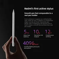 Pena Stylus Plastik Redmi untuk Tablet Redmi Pad Pro, 4096 Level Sensitivitas, Menggambar Menulis, Pena Pintar 80mAh Tipe-C