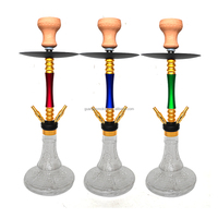 1 pipe normal de haute qualité Premium aluminium hookah shisha alliage bar narguilé hoka exclusif pipes à eau set verre hookah