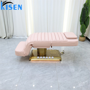 Kisen Top Grade Premium PU Leather Electric Beauty <b>Bed</b> With Adjustable <b>Backrest</b> Armrests Salon Tattoo Chair Massage Table - Product Image 6