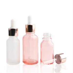 Tùy chỉnh hổ phách màu hồng mờ màu đen rõ ràng 1oz 2oz 4oz tinh dầu Vòng chai thủy tinh nhỏ giọt với ống giấy - Product Image 4