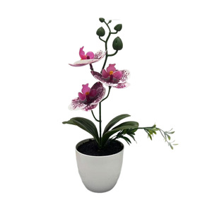 Orquídea Phalaenopsis Artificial Paulon de 27 cm de Altura en Maceta Blanca, Decoración para el Hogar, Accesorio para Bodas - Product Image 5