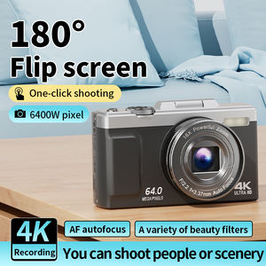 Appareil <span class=keywords><strong>photo</strong></span> numérique hybride 4K HD à écran rotatif - Enregistreur rétro pour étudiants - Tout-en-un pour selfies, vidéos et photos - Product Image 4