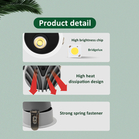 Downlight LED COB 10W-Angle de faisceau réglable de 36 ° Idéal pour l'éclairage ponctuel et l'éclairage élégant de la maison