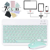 Özelleştirilmiş taşınabilir şarj edilebilir Mini kablosuz klavye ve fare Combo Android IOS Windows Tablet akıllı Tablet telefon için