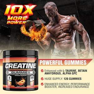 Gomitas Pre-Entrenamiento con BCAA de Durazno, Nutrición Deportiva, Creatina Monohidratada para Aumentar de Peso, Dosis para Adultos No Embarazadas, Dulces de Goma - Product Image 6