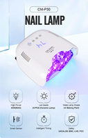 Lampe à ongles LED professionnelle CM.NAIL P30 de haute qualité, 24 perles LED, finition peinture résistante à l'acétone, chambre intérieure miroir, base en métal