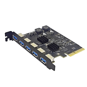 Adaptador de Expansión USB3.2 Gen2 <span class=keywords><strong>PCI</strong></span> <span class=keywords><strong>Express</strong></span> a <span class=keywords><strong>5</strong></span> Puertos USB de 10 Gbps, Tarjeta de Expansión USB-A PCIe de 10G con Controlador Asmedia ASM3142 - Product Image 4
