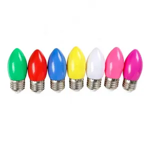 Lampe à bougie E27 Led Décorations de Noël Led Ampoule colorée B22 Ampoule colorée